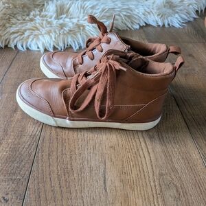 Wonder Nation Brown Kids High-Top Sneakers